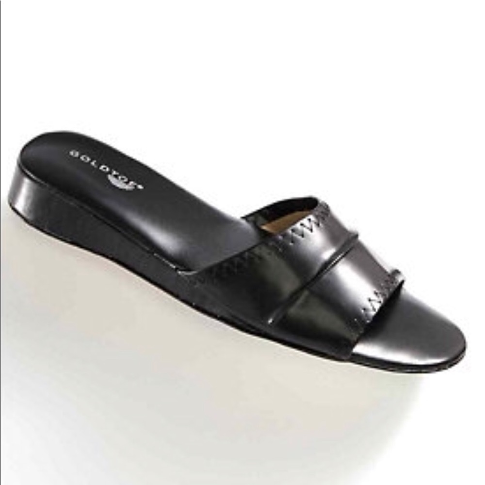 NEW Goldtoe black slide slipper